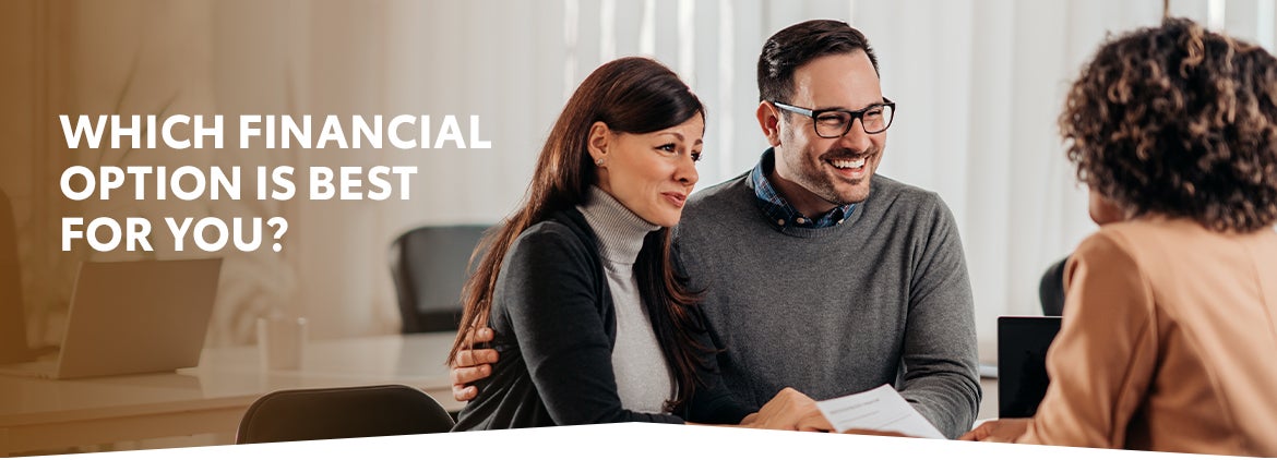 banner image of a couple meeting with a finance person