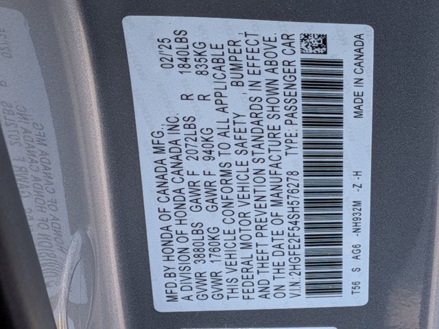 2025 Honda Civic Sport