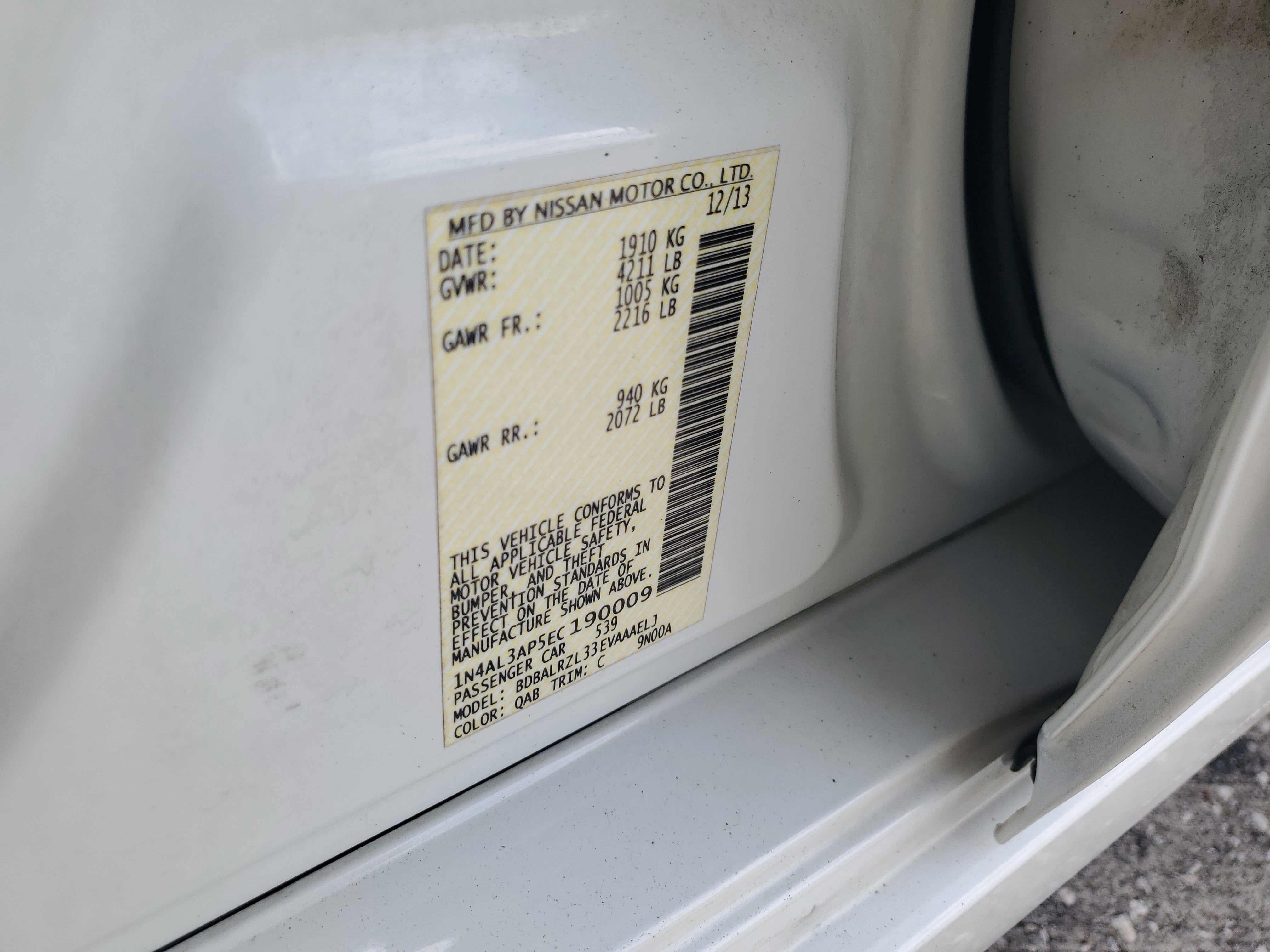 2014 Nissan Altima 2.5 S