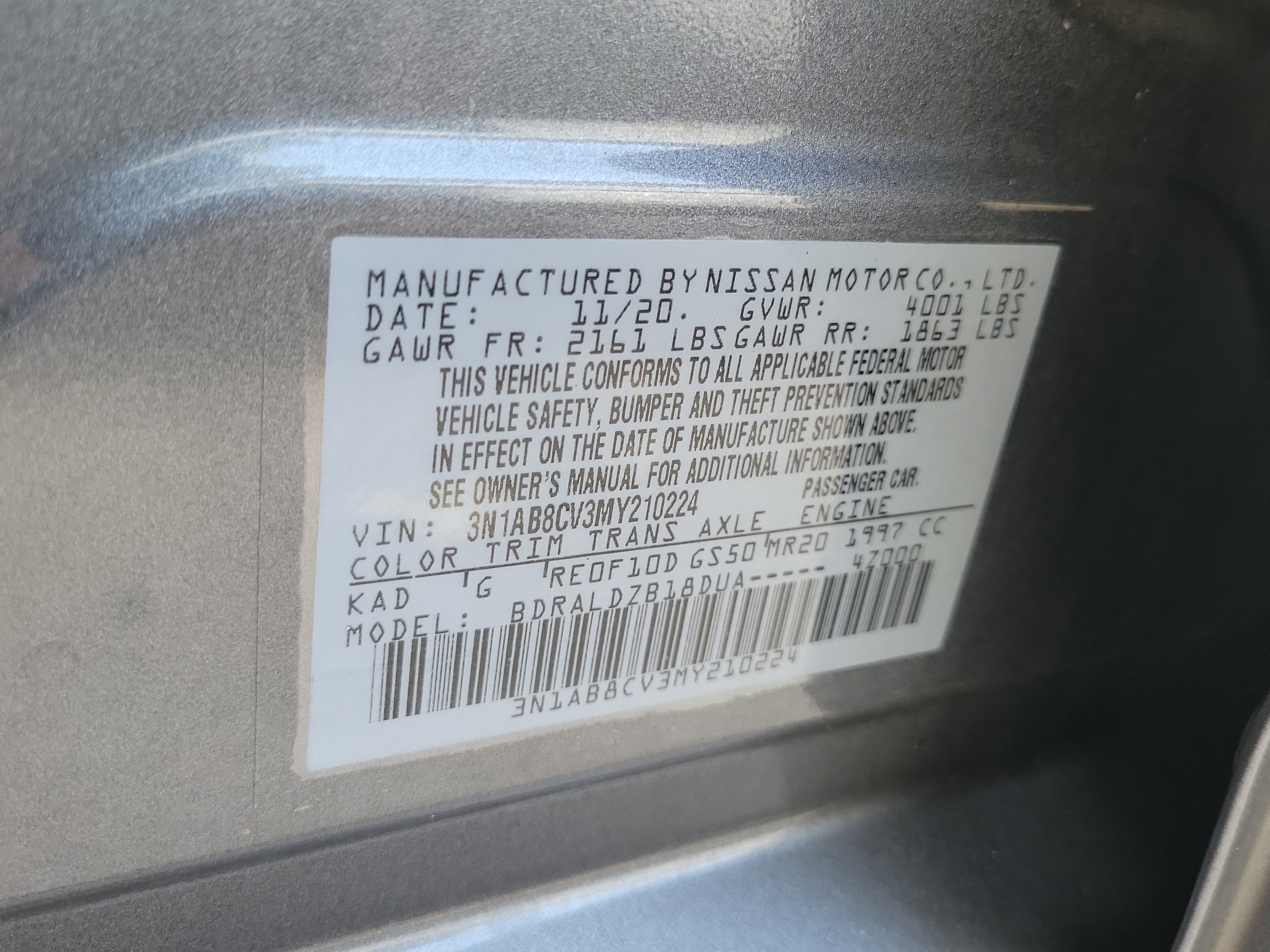 2021 Nissan Sentra SV