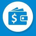 wallet with a dollar sign icon