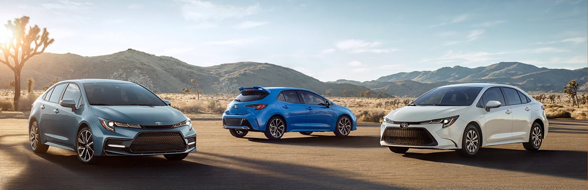 image of 3 different Toyota cars