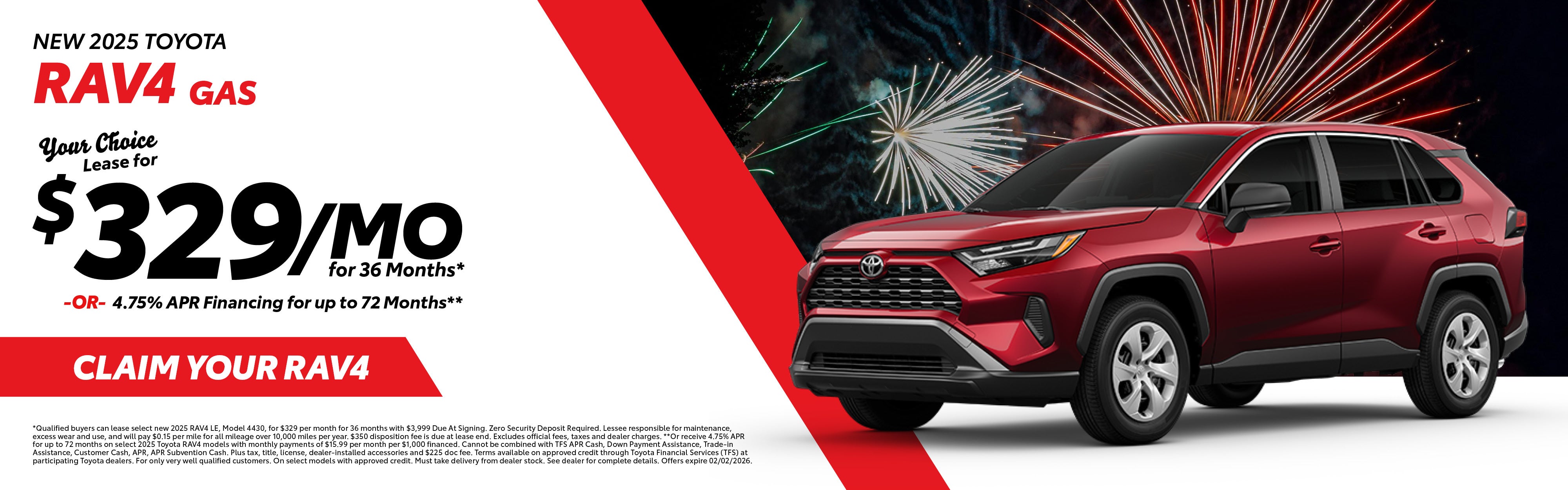 New 2025 Toyota RAV4 Gas