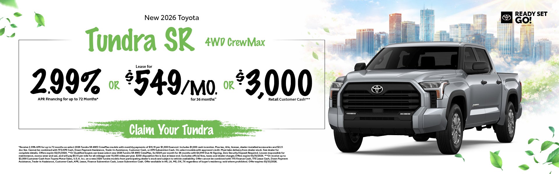 New 2026 Tundra SR 4WD CrewMax