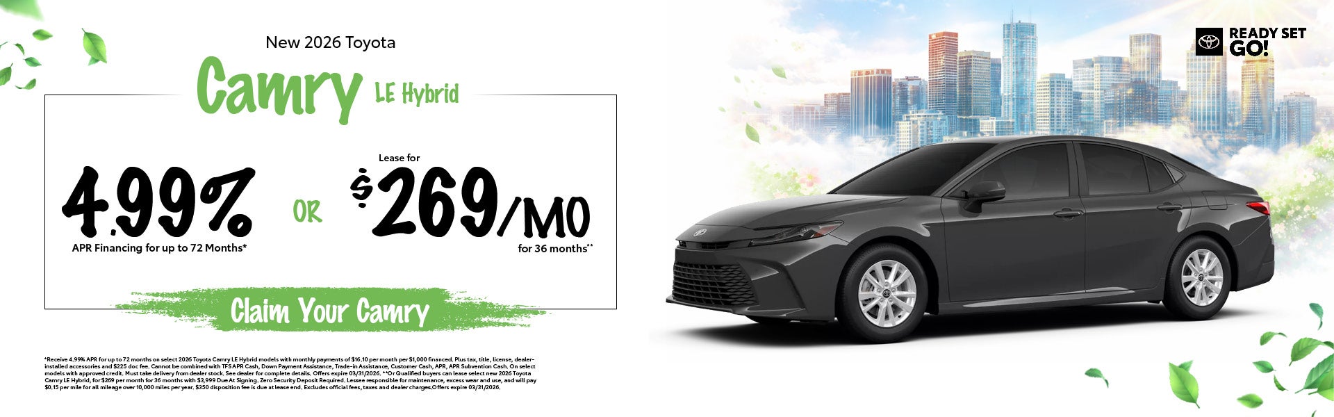 New 2026 Toyota Camry LE Hybrid