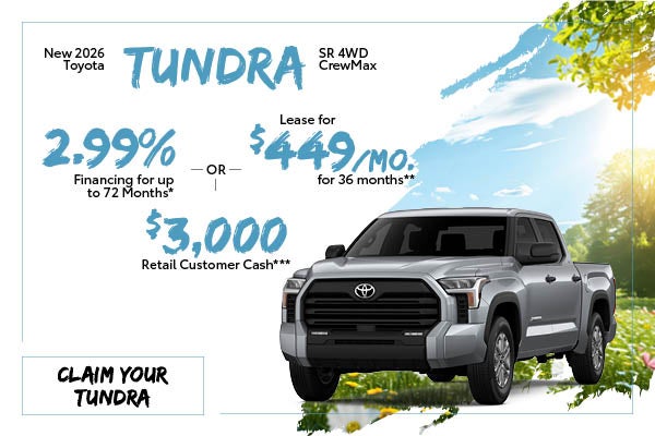 New 2026 Tundra SR 4WD CrewMax