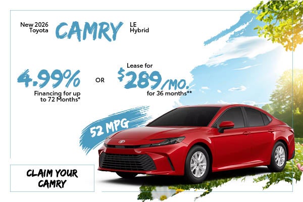 New 2026 Toyota Camry LE Hybrid