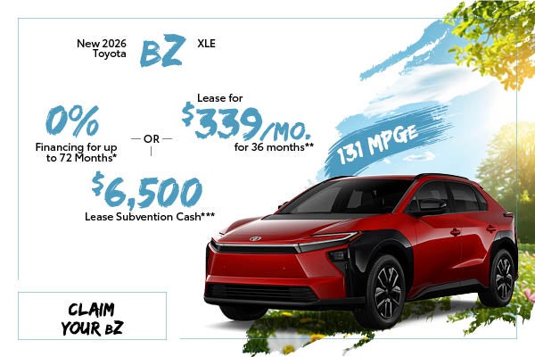 New 2026 Toyota bZ XLE