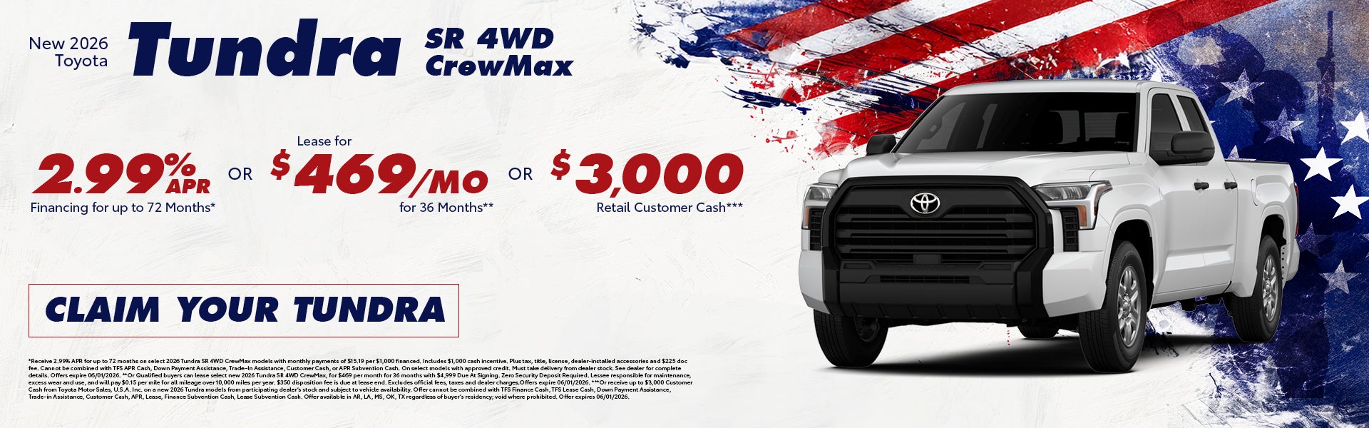 New 2026 Tundra SR 4WD CrewMax