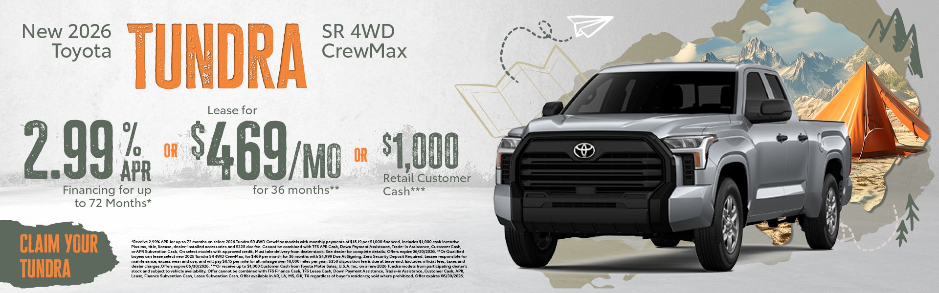New 2026 Tundra SR 4WD CrewMax