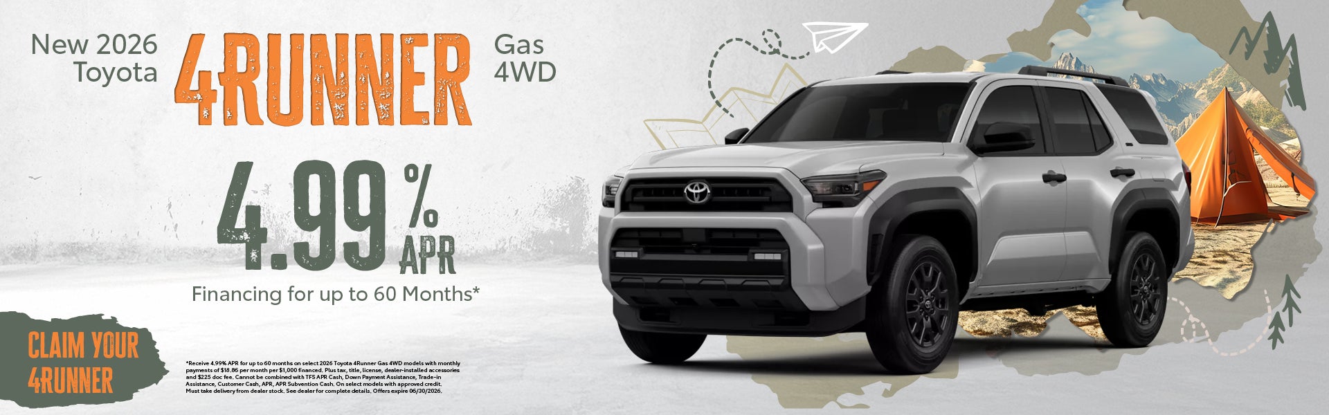 New 2026 Toyota 4Runner Gas 4WD