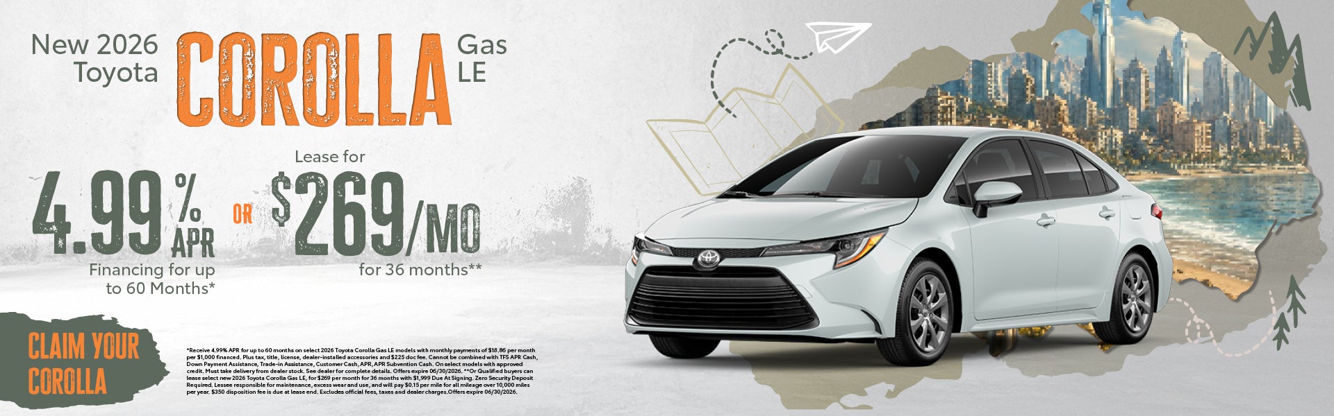 New 2026 Toyota Corolla Gas LE