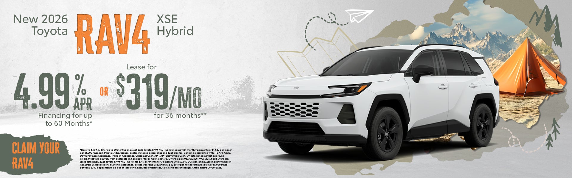 New 2026 Toyota RAV4 XSE Hybrid