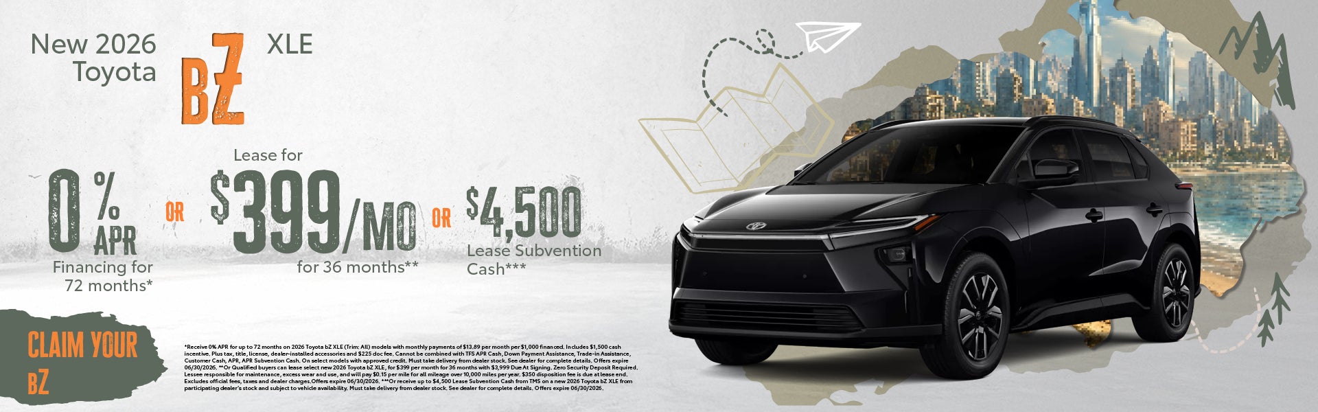 New 2026 Toyota bZ XLE 