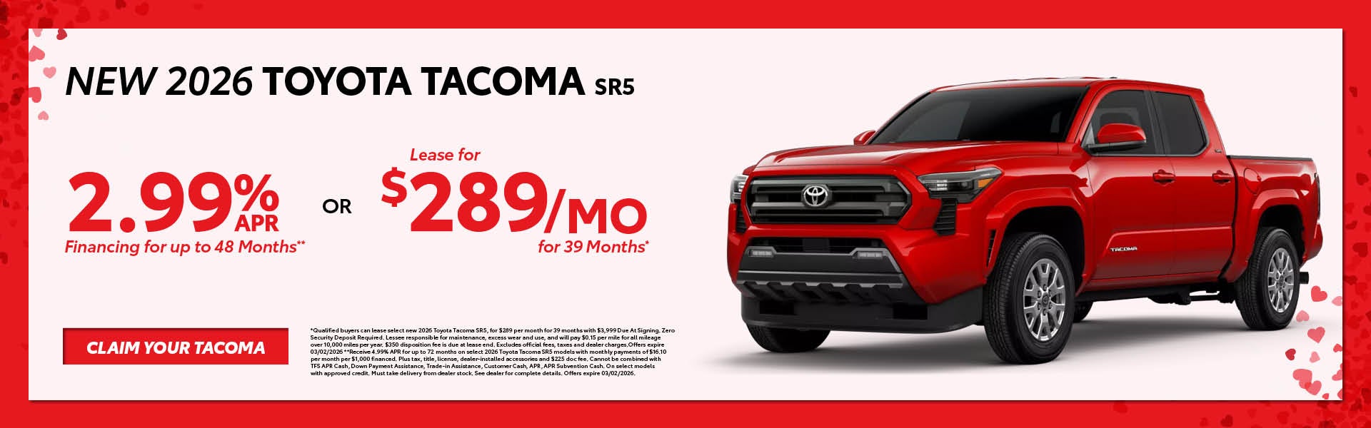 New 2026 Toyota Tacoma SR5