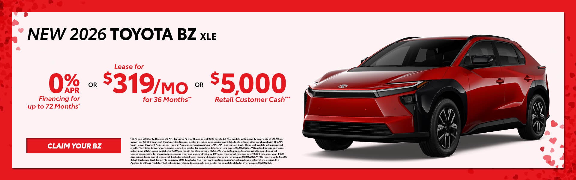 New 2026 Toyota bZ XLE