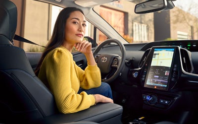 image of a woman in a car